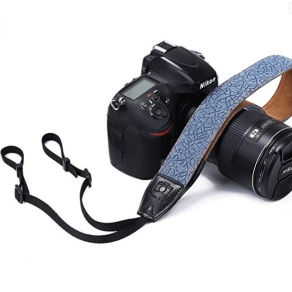 Camera Strap Retro Vintage Neck Shoulder Belt Strap, Blue, New in Box - Picture 2 of 6
